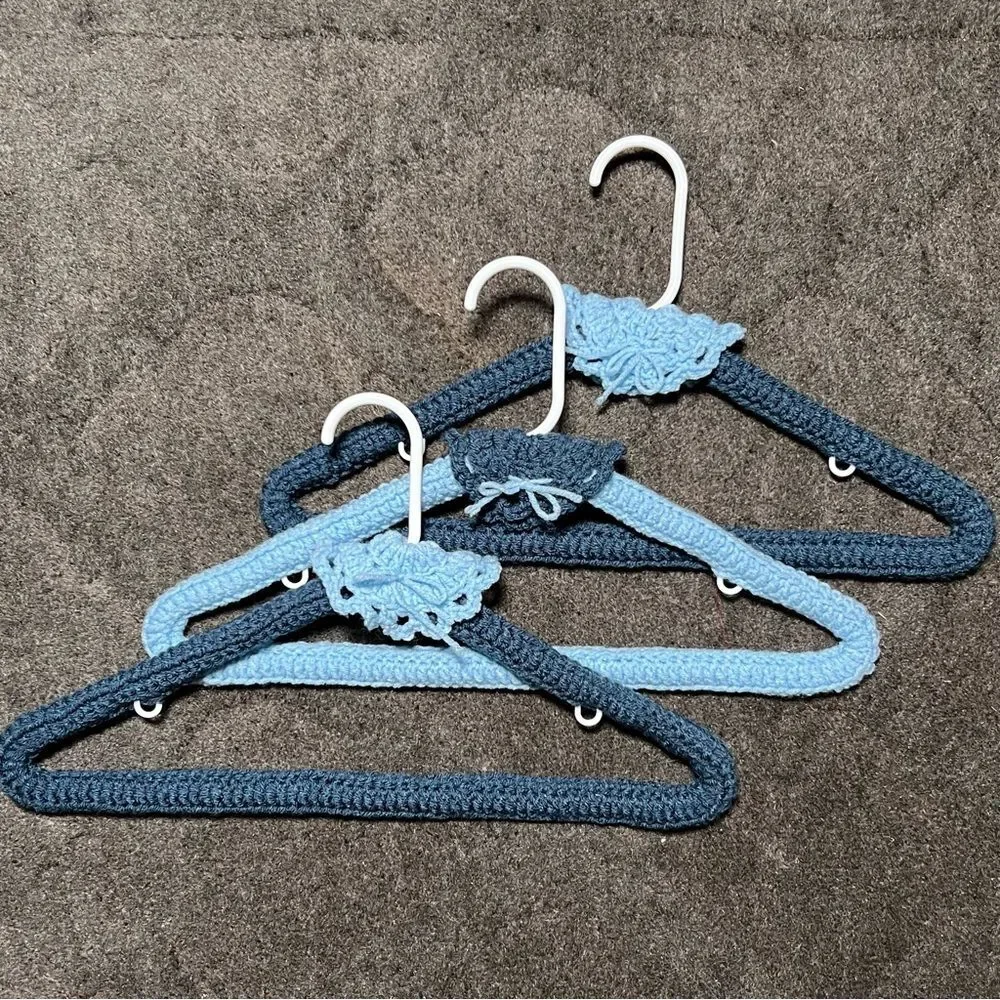 Hand crocheted hangers